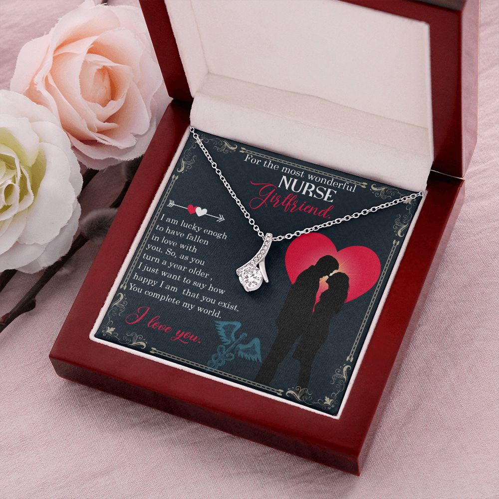 For the most wonderful nurse girlfriend Alluring Ribbon Necklace-Express Your Love Gifts