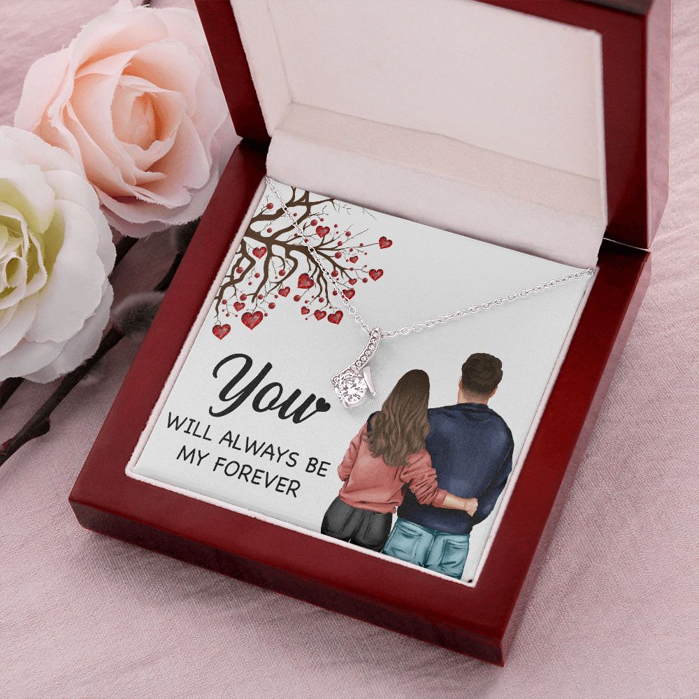 You WIll Always Be My Forever Alluring Ribbon Necklace-Express Your Love Gifts