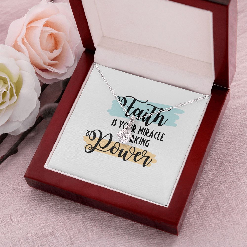 Faith Alluring Ribbon Necklace-Express Your Love Gifts