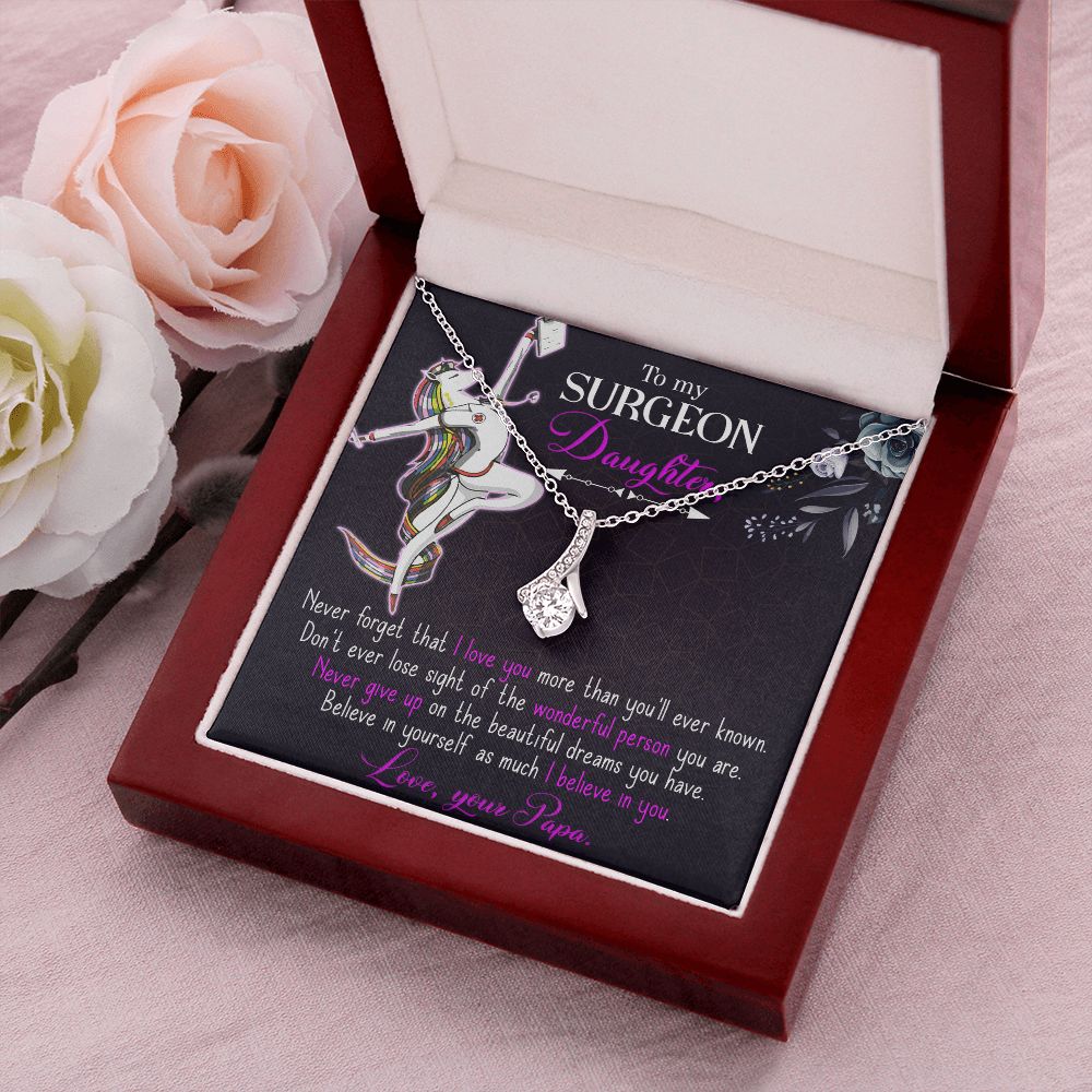To my Surgeon Daughter Alluring Ribbon Necklace-Express Your Love Gifts