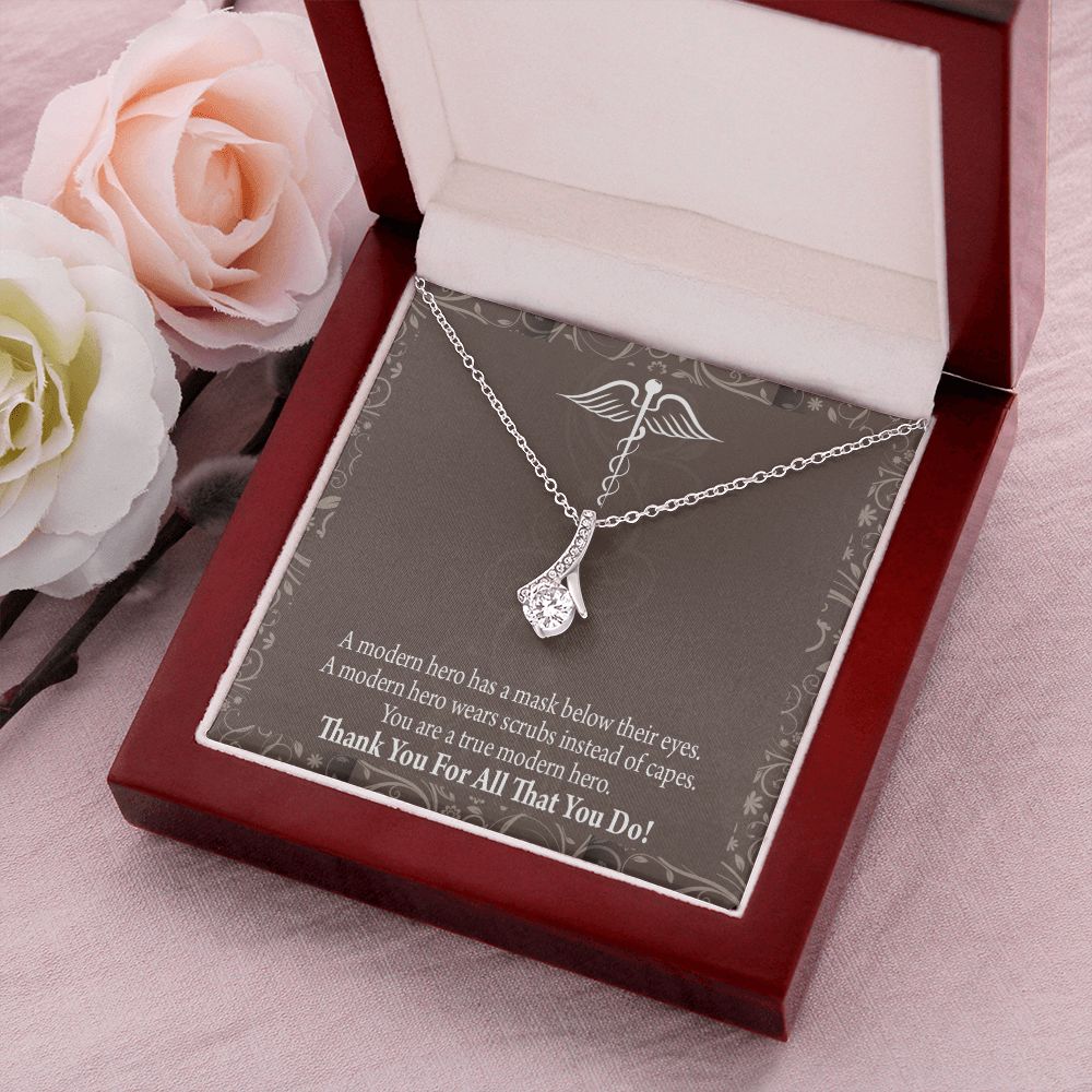 Medical Hero Appreciation Alluring Ribbon Necklace-Express Your Love Gifts