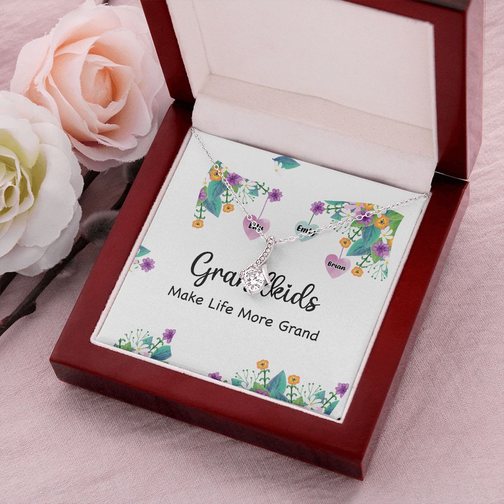 Grandkids Make Life More Grand Alluring Ribbon Necklace-Express Your Love Gifts