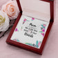 Mom We Love You With All Our Hearts Alluring Ribbon Necklace-Express Your Love Gifts