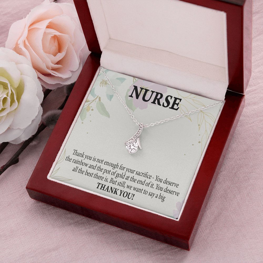 Gift For Healthcare Workers Alluring Ribbon Necklace-Express Your Love Gifts