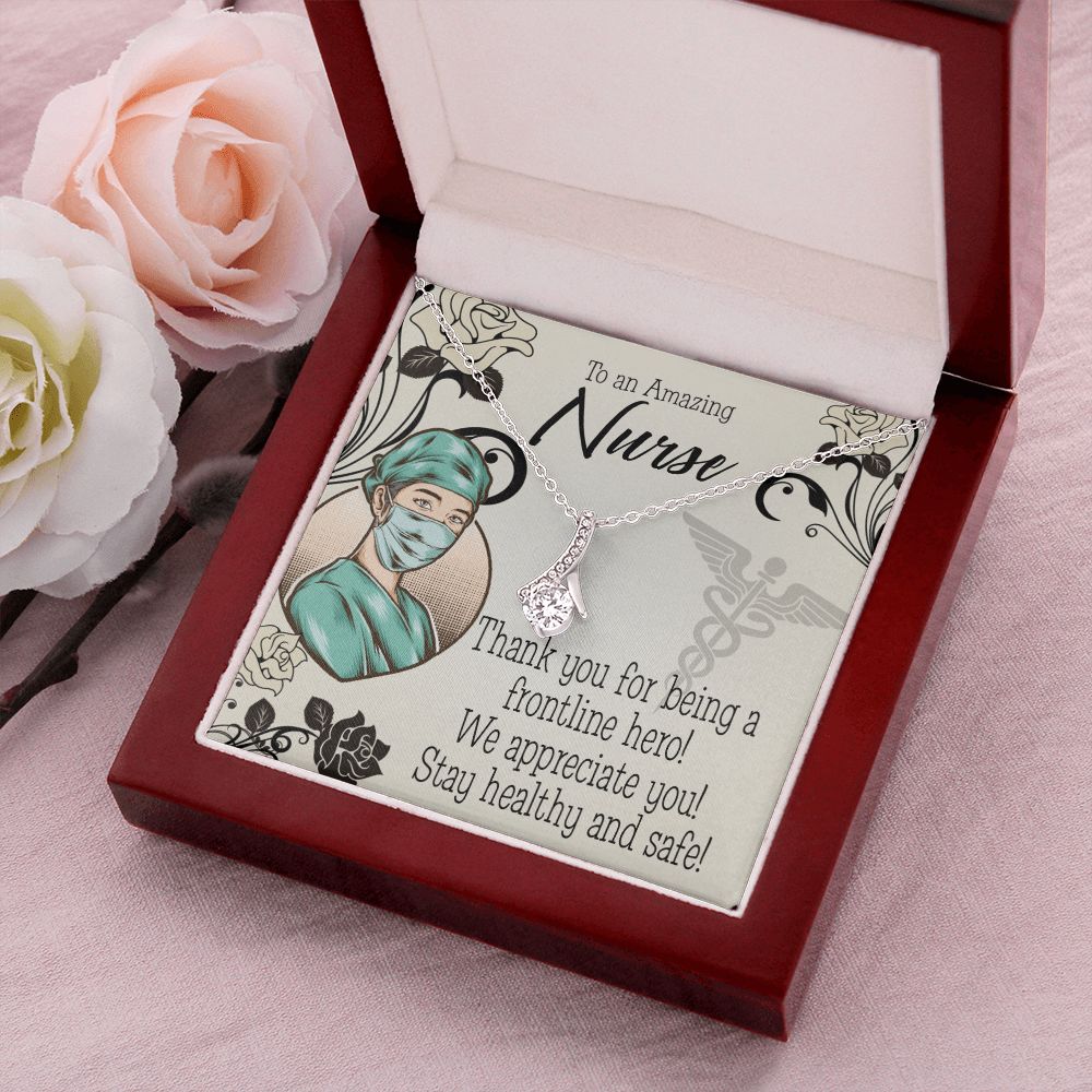 Thank You Frontlines Worker Alluring Ribbon Necklace-Express Your Love Gifts