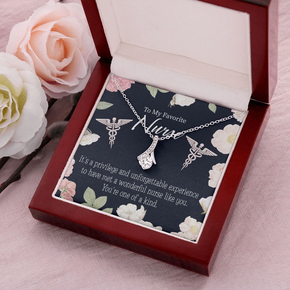 One of a Kind Nurse Alluring Ribbon Necklace-Express Your Love Gifts