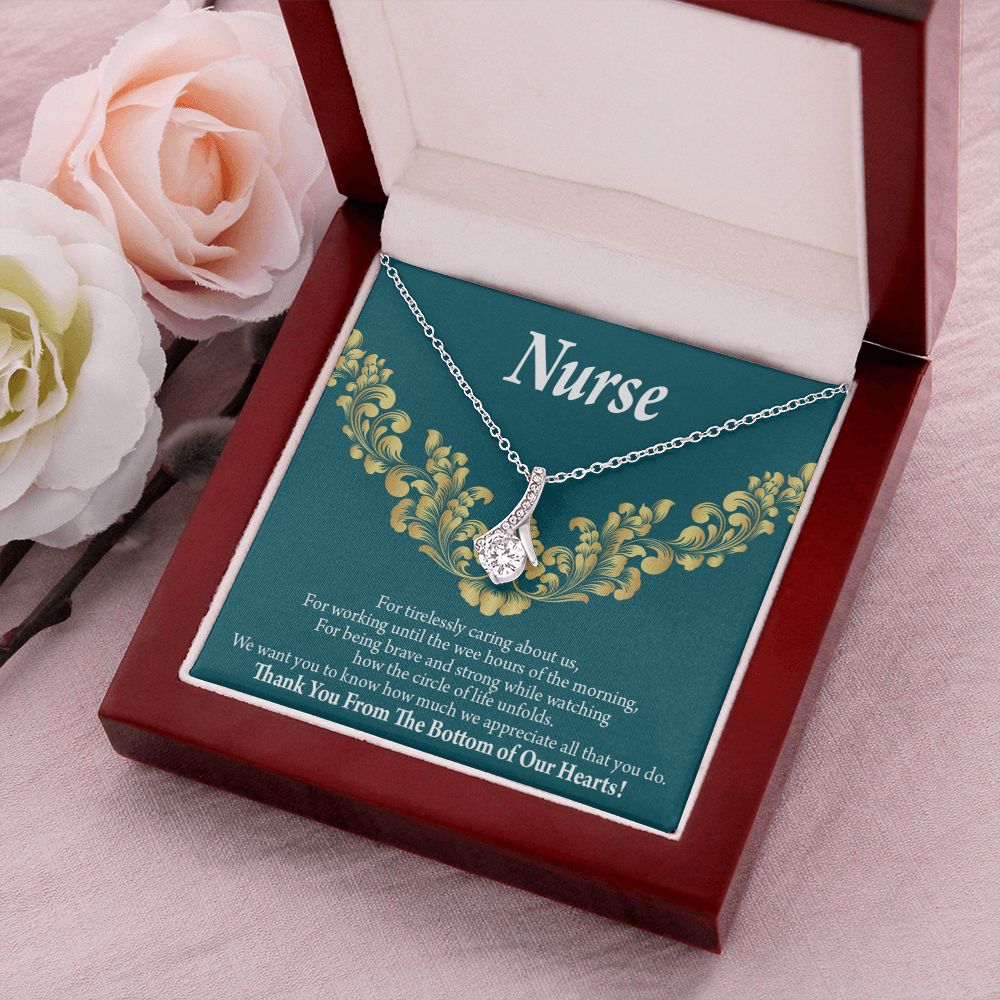 Thank You Medical Hero Alluring Ribbon Necklace-Express Your Love Gifts