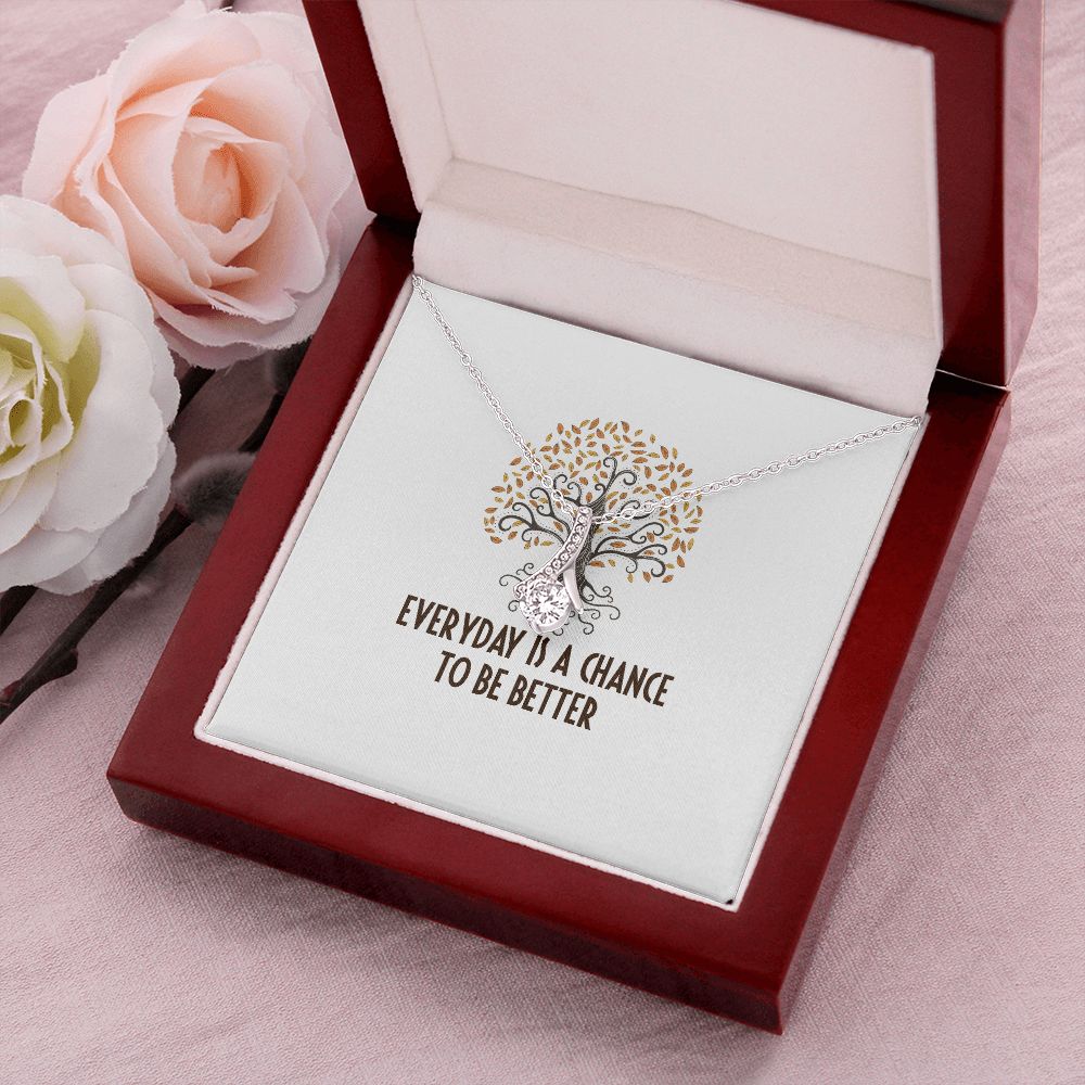 Everyday is a Chance Alluring Ribbon Necklace-Express Your Love Gifts
