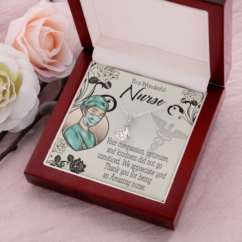 Thank Your Nurse Gift Alluring Ribbon Necklace-Express Your Love Gifts