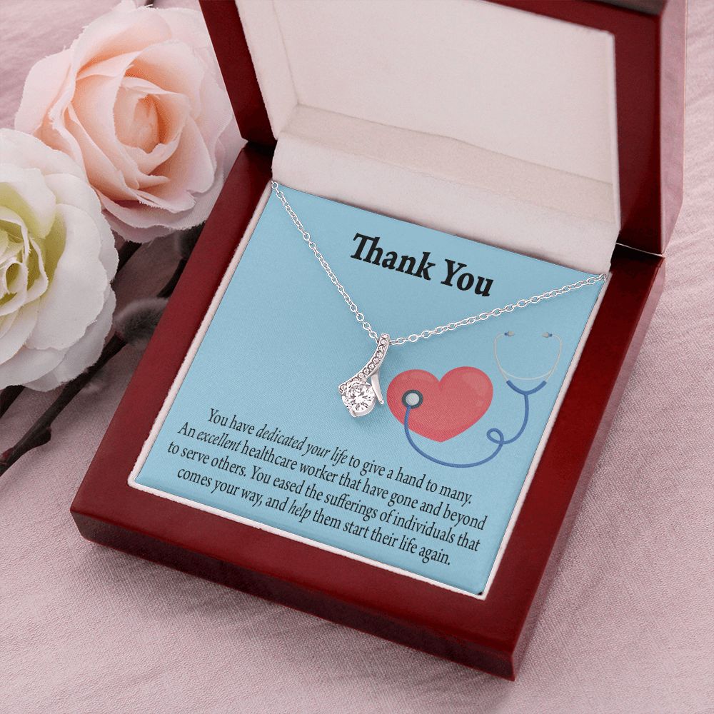 Gift Idea For Hospital Staff Alluring Ribbon Necklace-Express Your Love Gifts