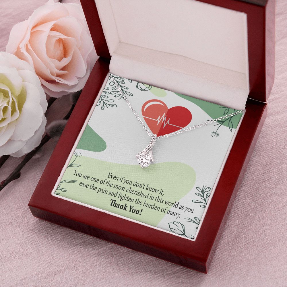 Thank You Necklace Medical Alluring Ribbon Necklace-Express Your Love Gifts