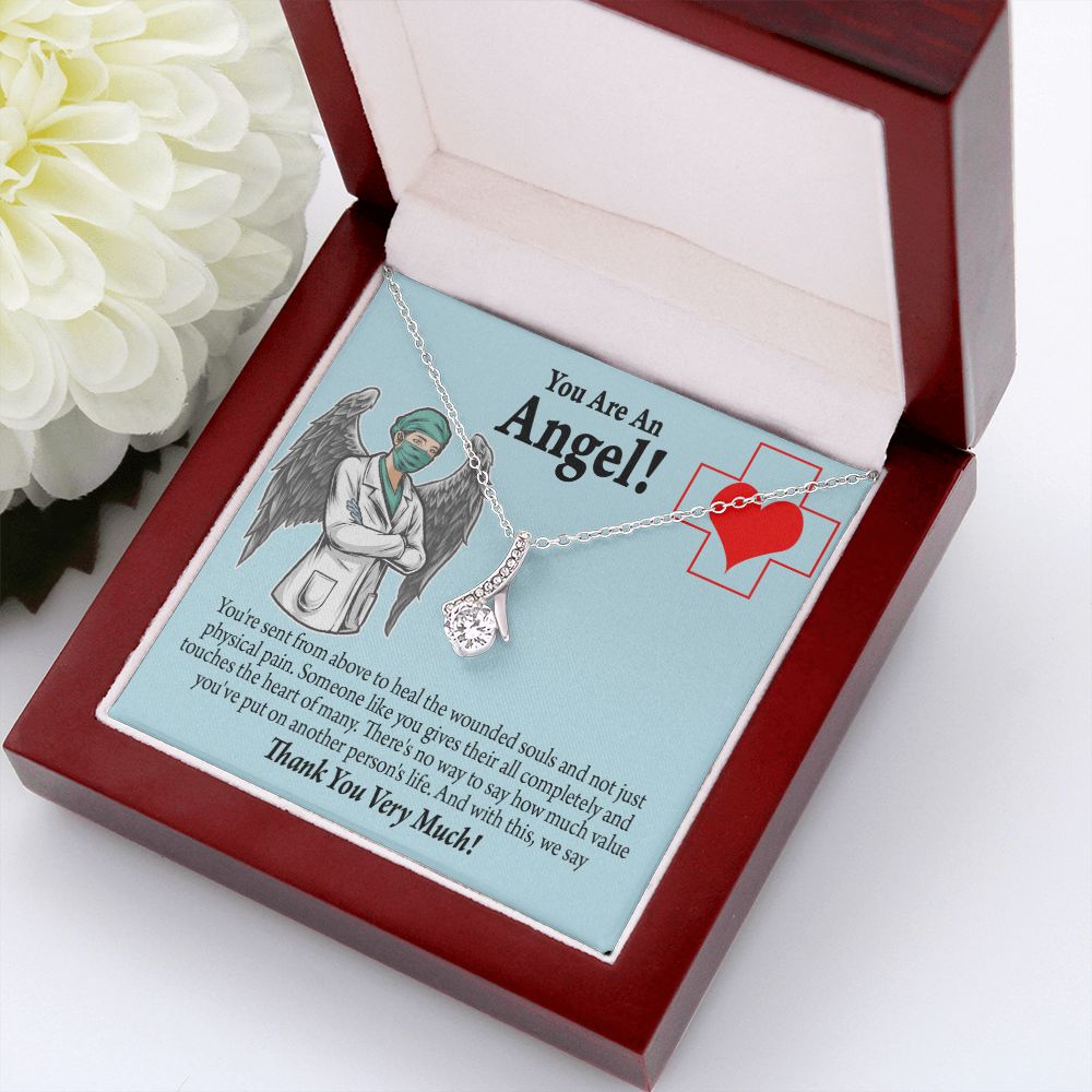You Are an Angel Nurse Alluring Ribbon Necklace-Express Your Love Gifts