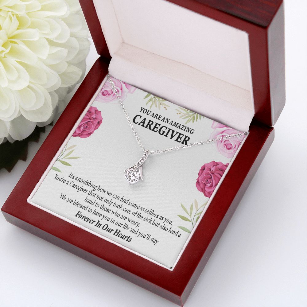 Caregiver Necklace Alluring Ribbon Necklace-Express Your Love Gifts
