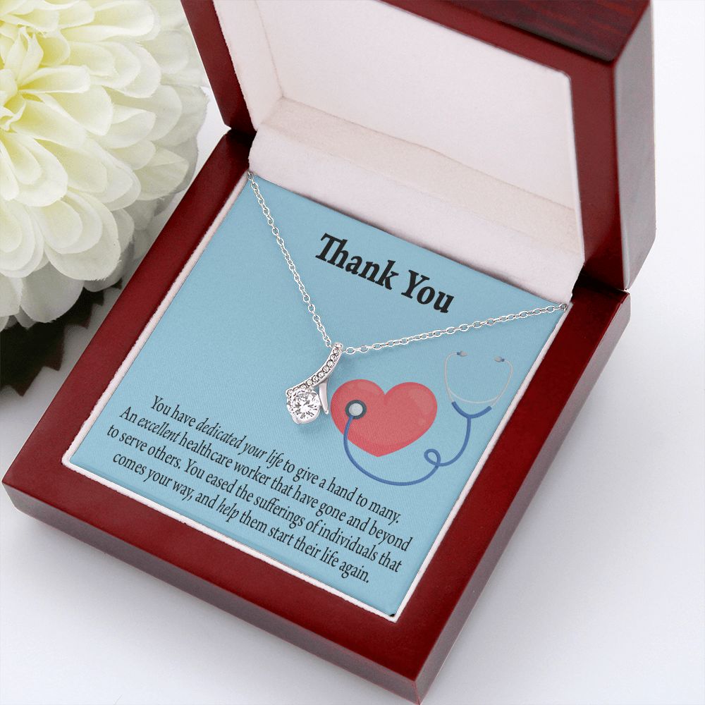 Gift Idea For Hospital Staff Alluring Ribbon Necklace-Express Your Love Gifts