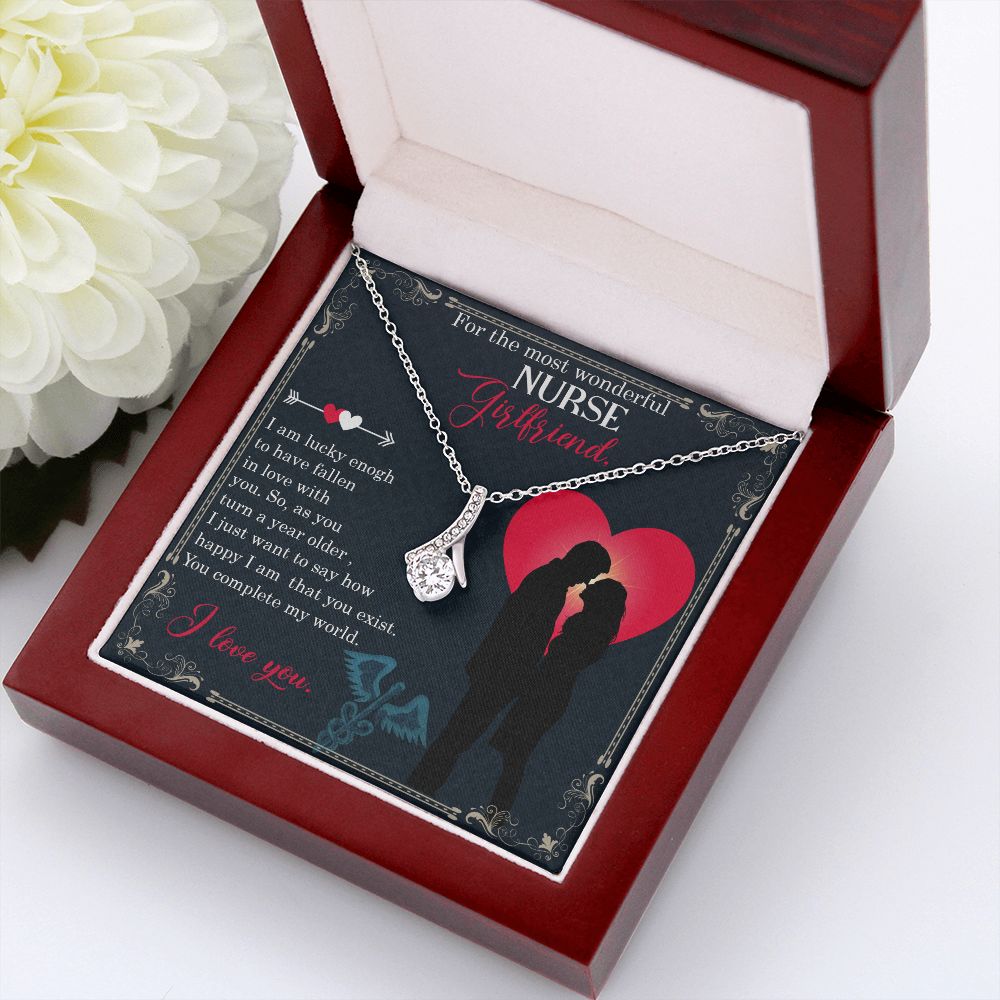 For the most wonderful nurse girlfriend Alluring Ribbon Necklace-Express Your Love Gifts