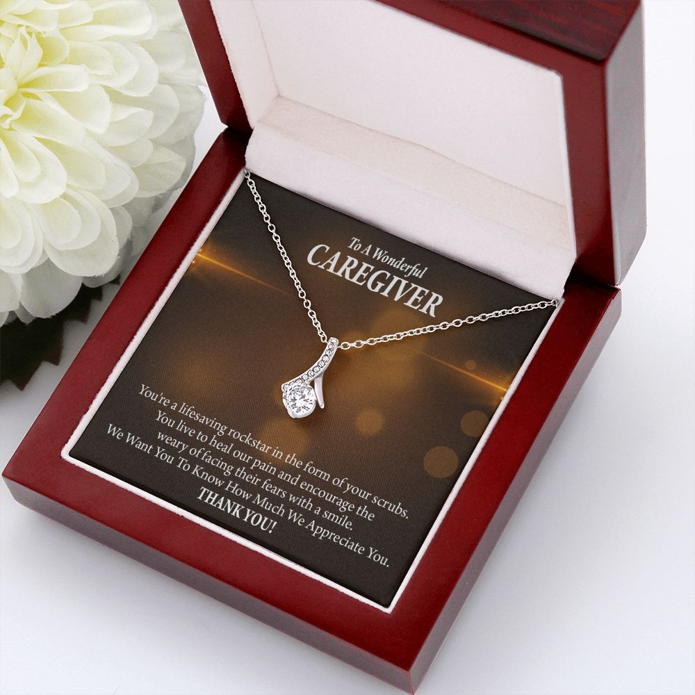 Rockstar Caregiver Alluring Ribbon Necklace-Express Your Love Gifts