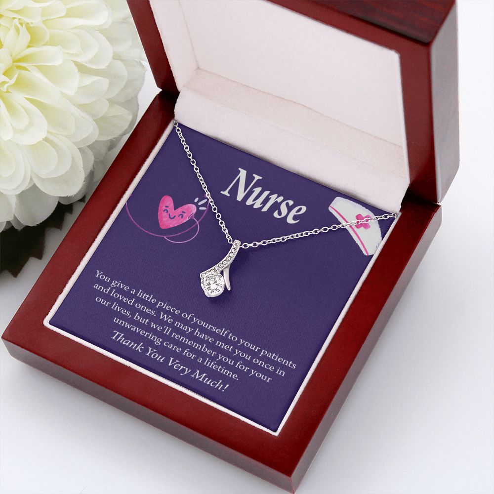 Remarkable Nurse Alluring Ribbon Necklace-Express Your Love Gifts