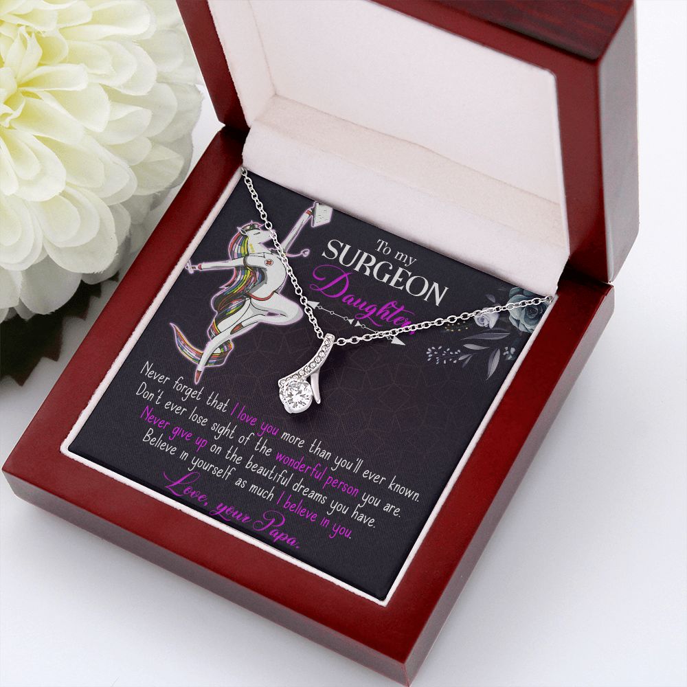 To my Surgeon Daughter Alluring Ribbon Necklace-Express Your Love Gifts