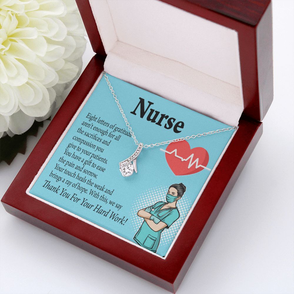 RN Nurse Gift Alluring Ribbon Necklace-Express Your Love Gifts