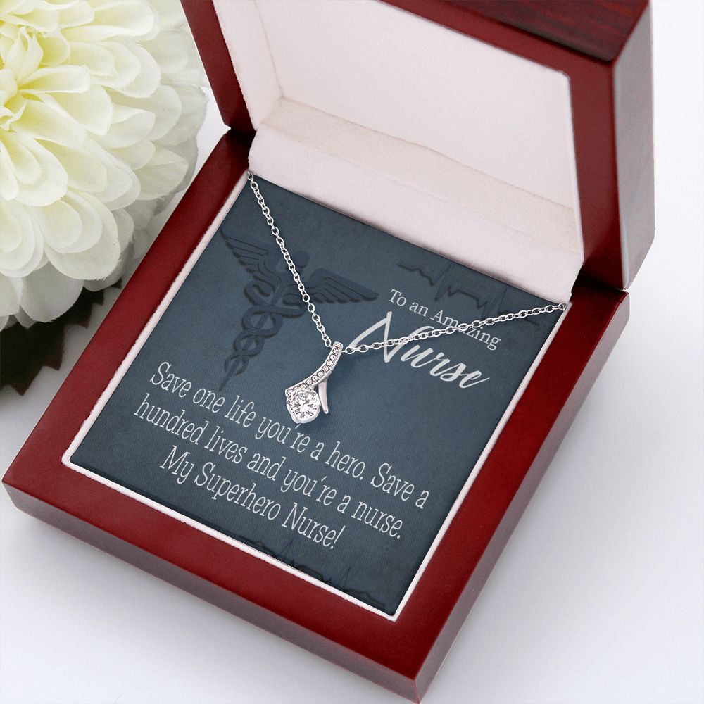 My Superhero Nurse! Alluring Ribbon Necklace-Express Your Love Gifts