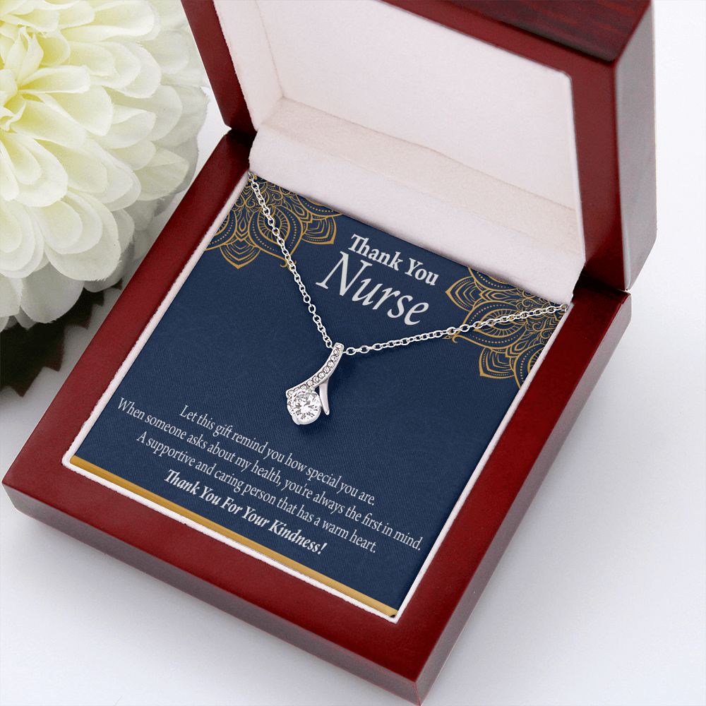 Thank You Nurse Alluring Ribbon Necklace-Express Your Love Gifts