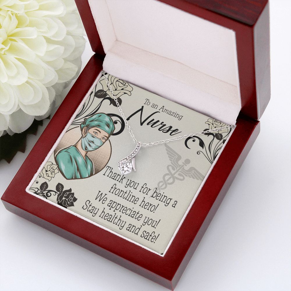 Thank You Frontlines Worker Alluring Ribbon Necklace-Express Your Love Gifts