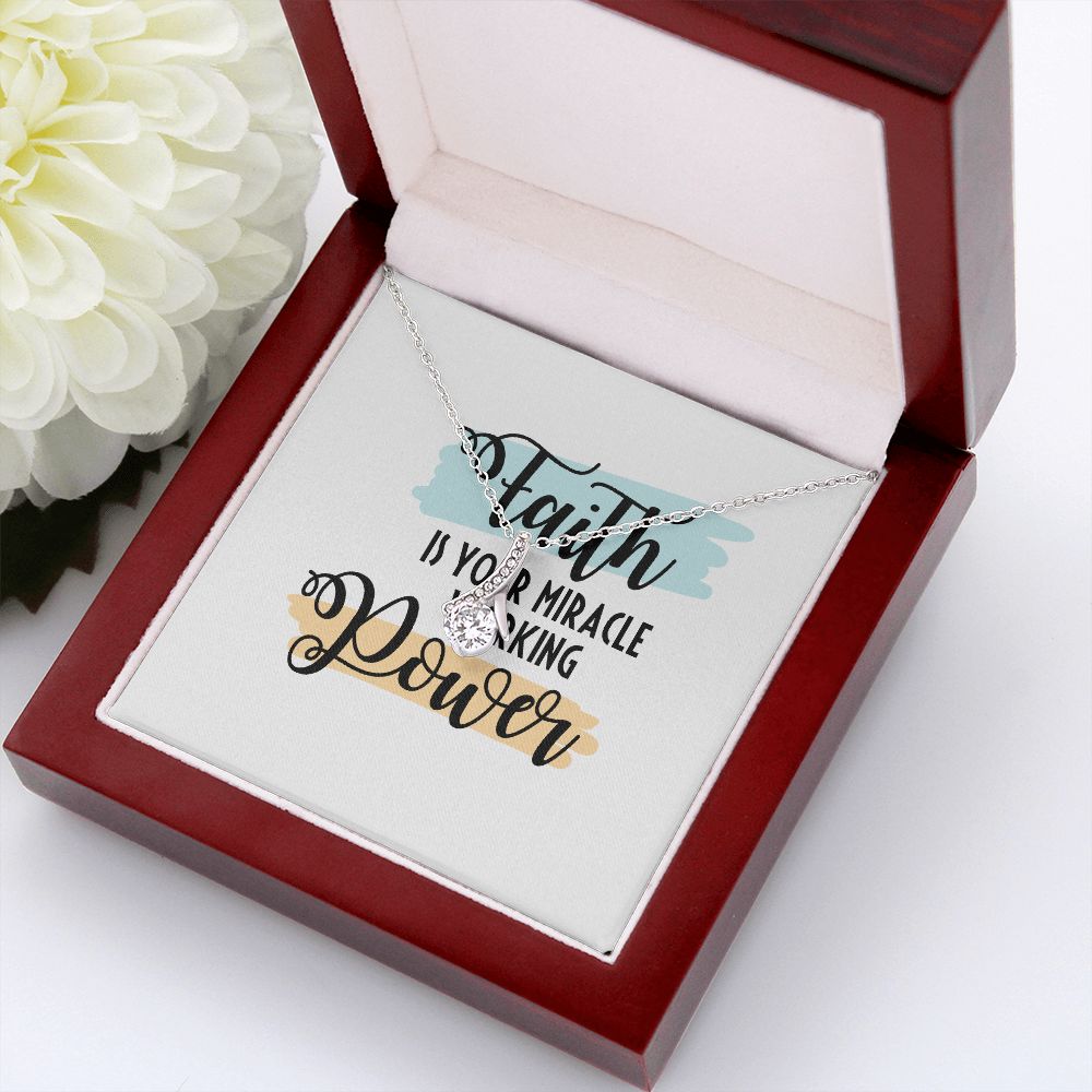 Faith Alluring Ribbon Necklace-Express Your Love Gifts