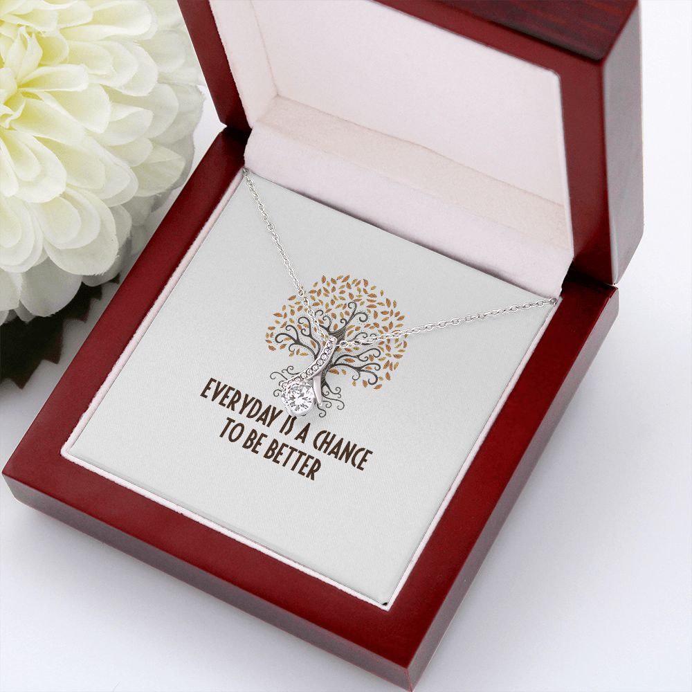Everyday is a Chance Alluring Ribbon Necklace-Express Your Love Gifts