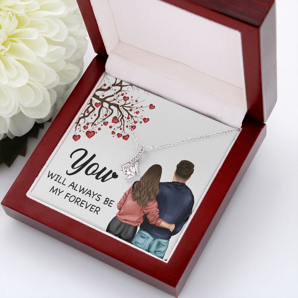 You WIll Always Be My Forever Alluring Ribbon Necklace-Express Your Love Gifts
