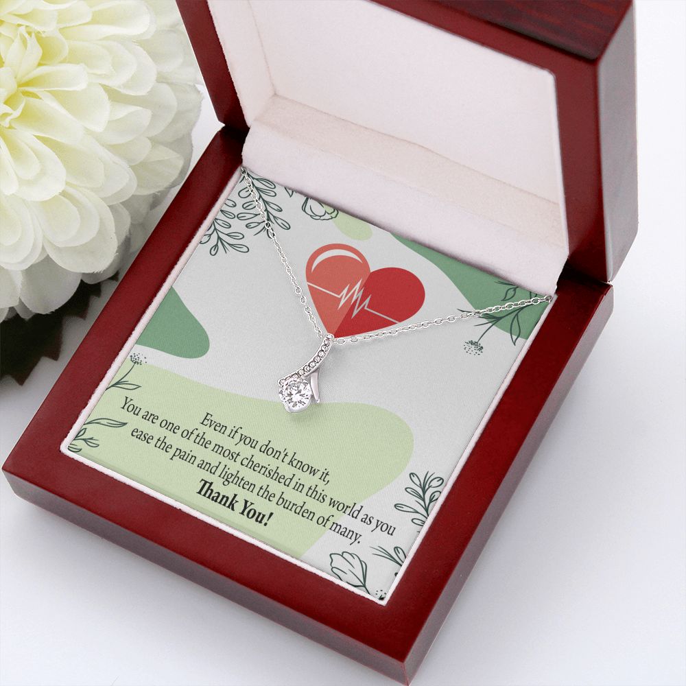 Thank You Necklace Medical Alluring Ribbon Necklace-Express Your Love Gifts