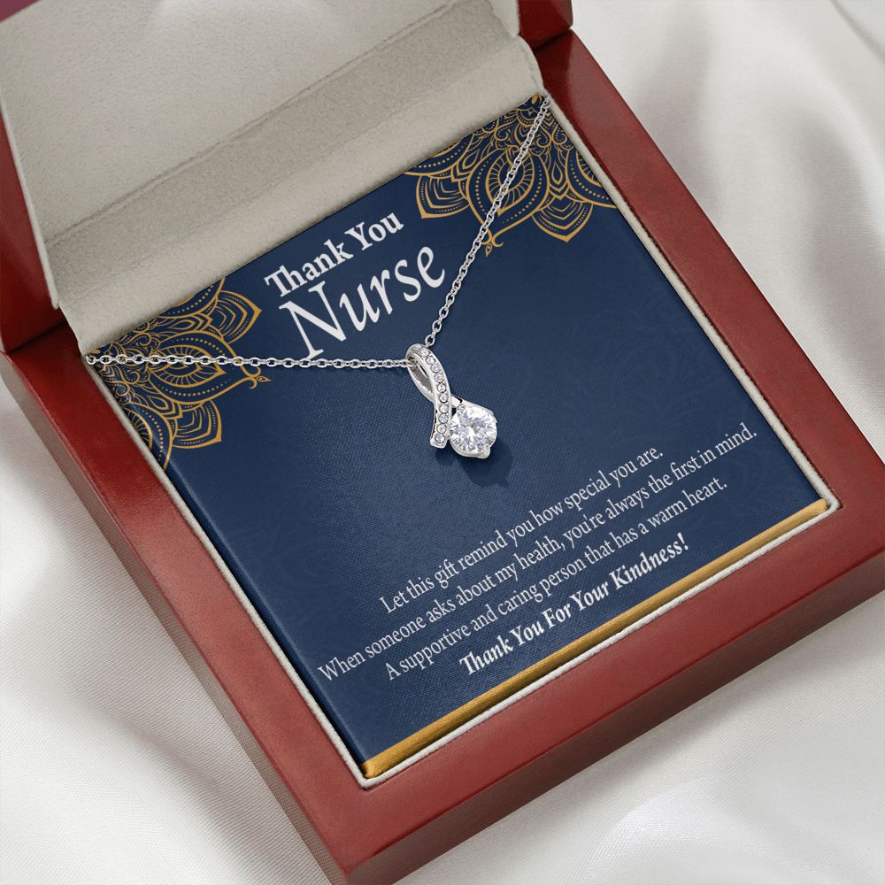 Thank You Nurse Alluring Ribbon Necklace-Express Your Love Gifts