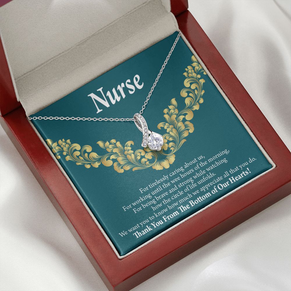 Thank You Medical Hero Alluring Ribbon Necklace-Express Your Love Gifts