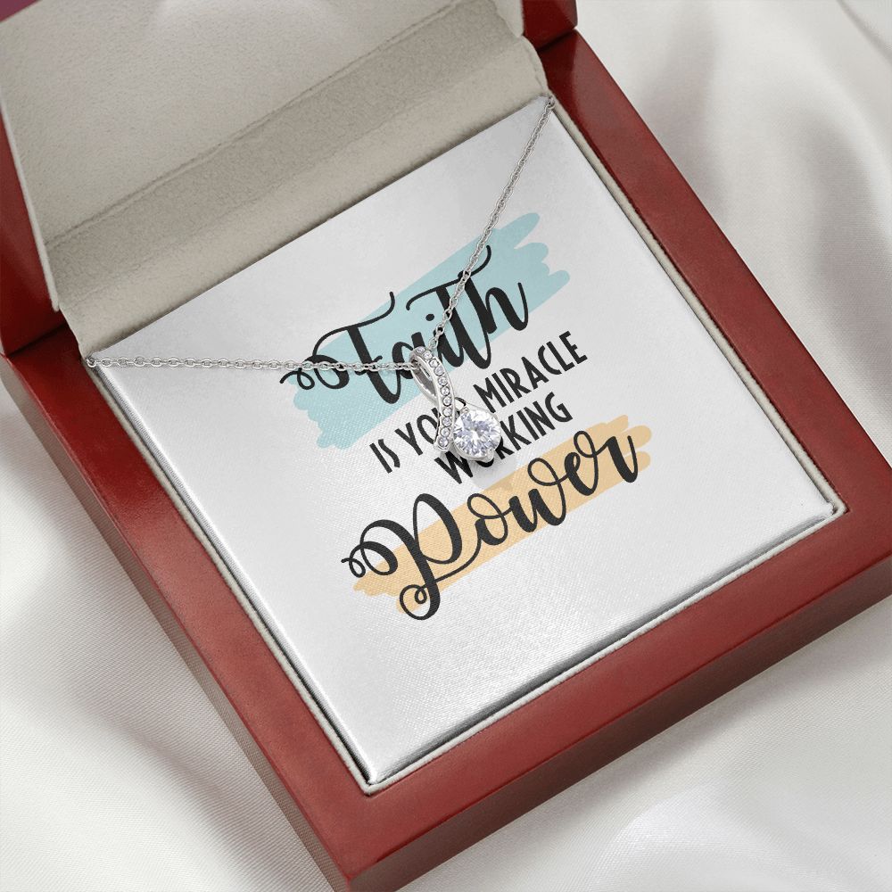 Faith Alluring Ribbon Necklace-Express Your Love Gifts