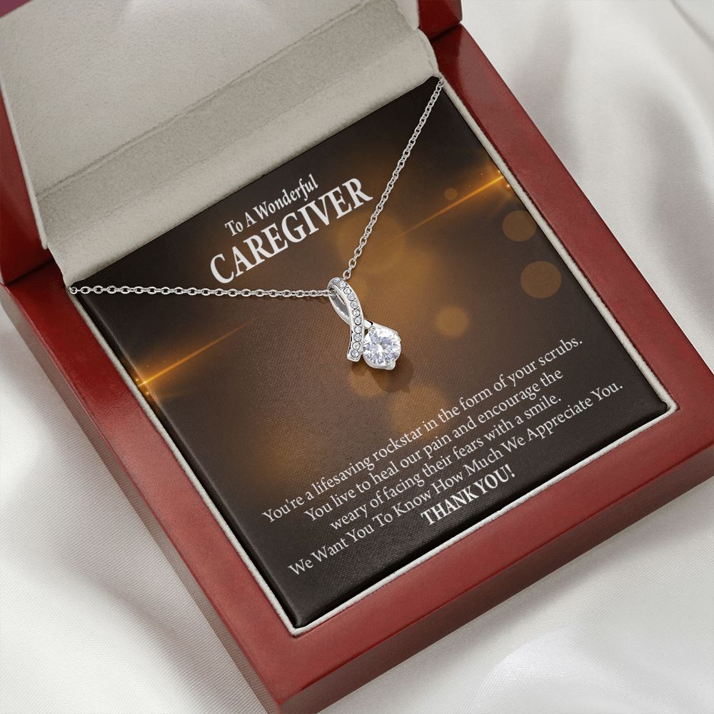 Rockstar Caregiver Alluring Ribbon Necklace-Express Your Love Gifts