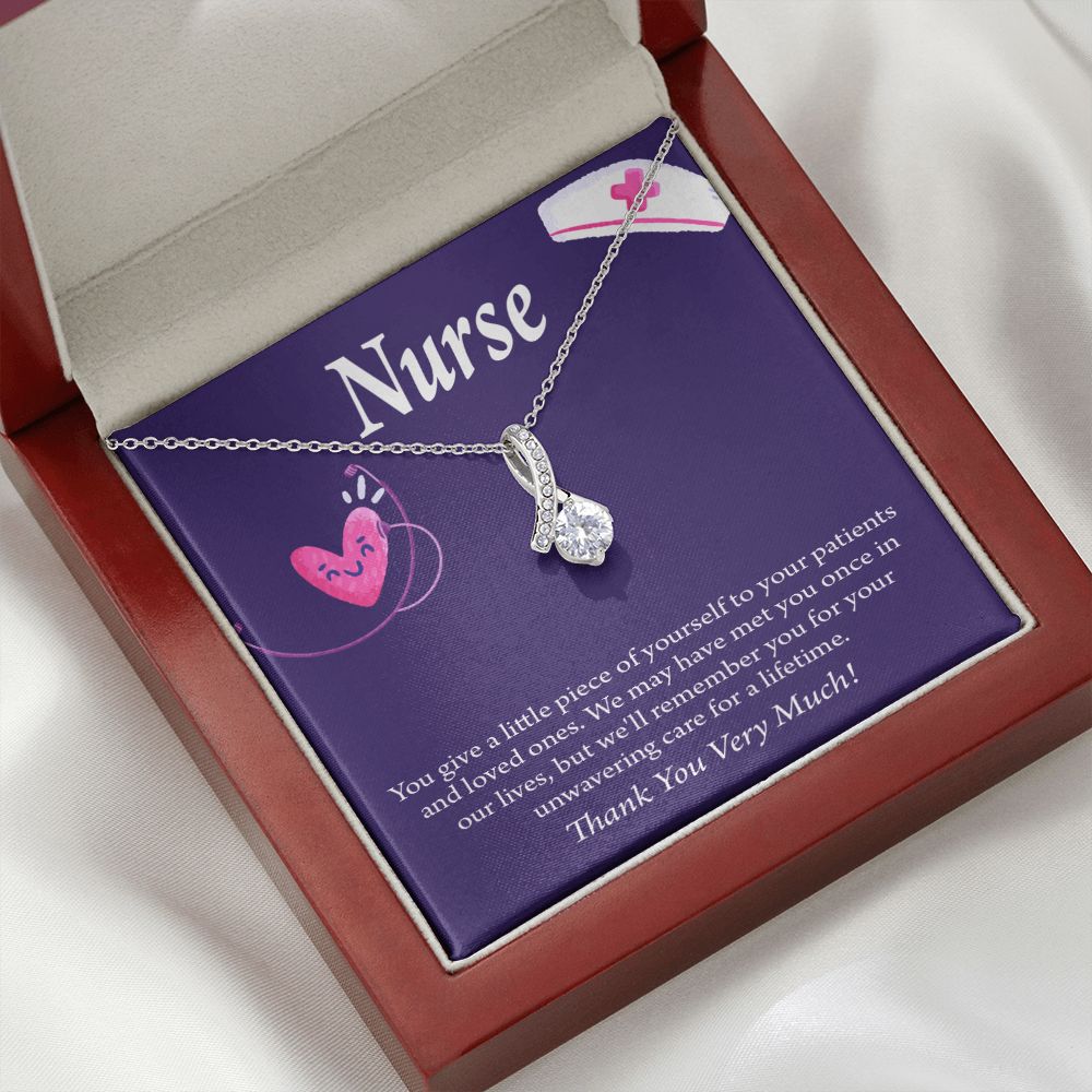 Remarkable Nurse Alluring Ribbon Necklace-Express Your Love Gifts