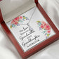 The Love Between a Grandmother and Granddaughter Alluring Ribbon Necklace-Express Your Love Gifts