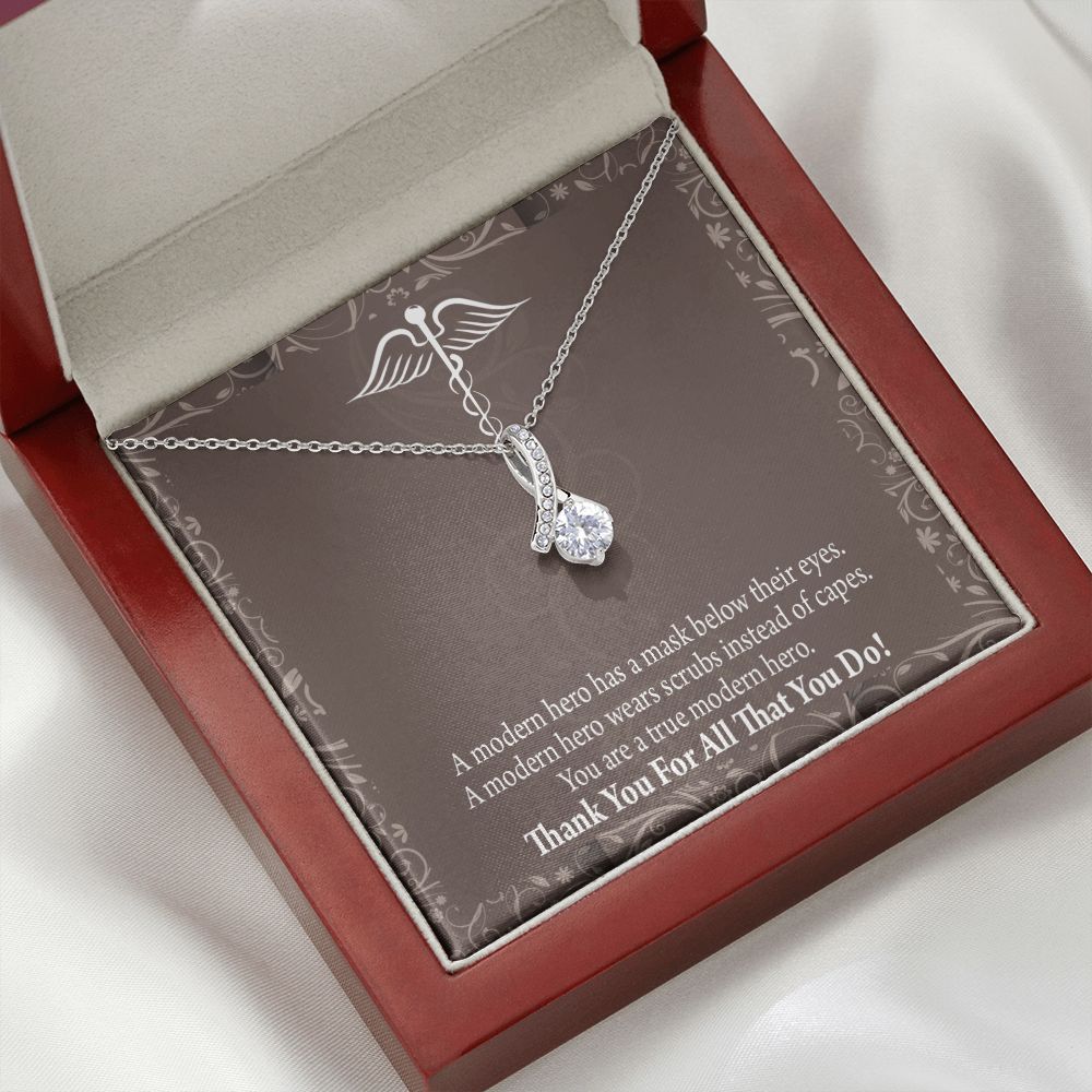 Medical Hero Appreciation Alluring Ribbon Necklace-Express Your Love Gifts