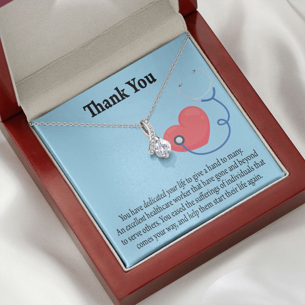 Gift Idea For Hospital Staff Alluring Ribbon Necklace-Express Your Love Gifts