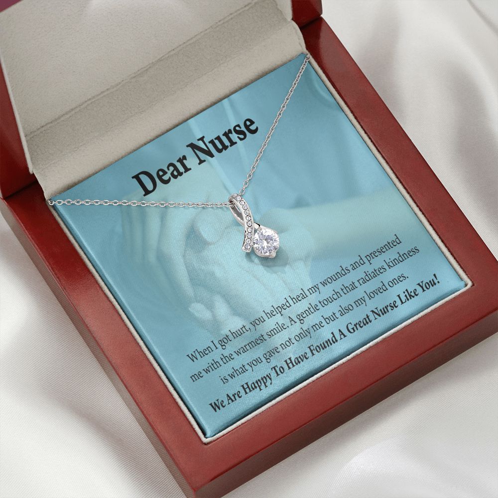 Nurse Thank You Alluring Ribbon Necklace-Express Your Love Gifts