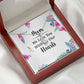 Mom We Love You With All Our Hearts Alluring Ribbon Necklace-Express Your Love Gifts