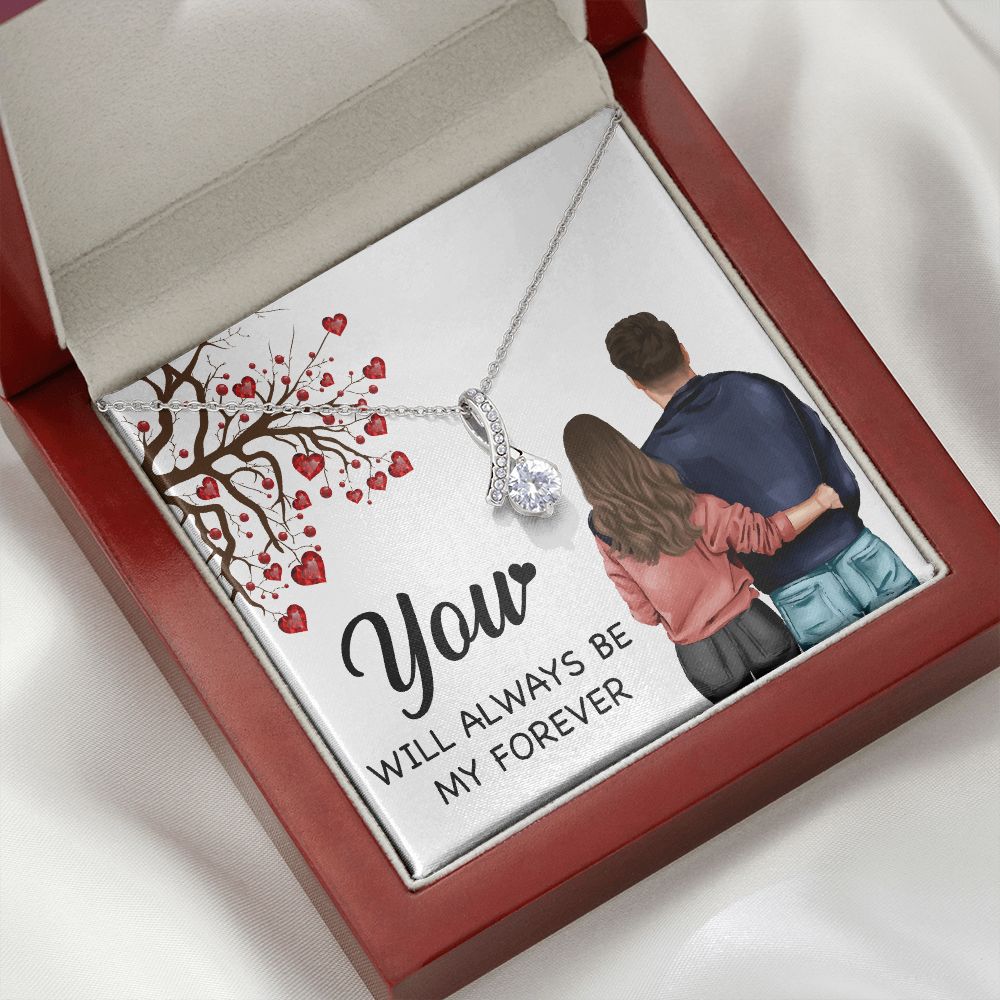 You WIll Always Be My Forever Alluring Ribbon Necklace-Express Your Love Gifts