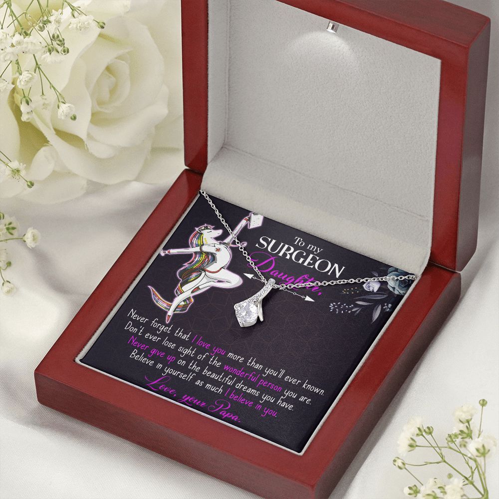 To my Surgeon Daughter Alluring Ribbon Necklace-Express Your Love Gifts