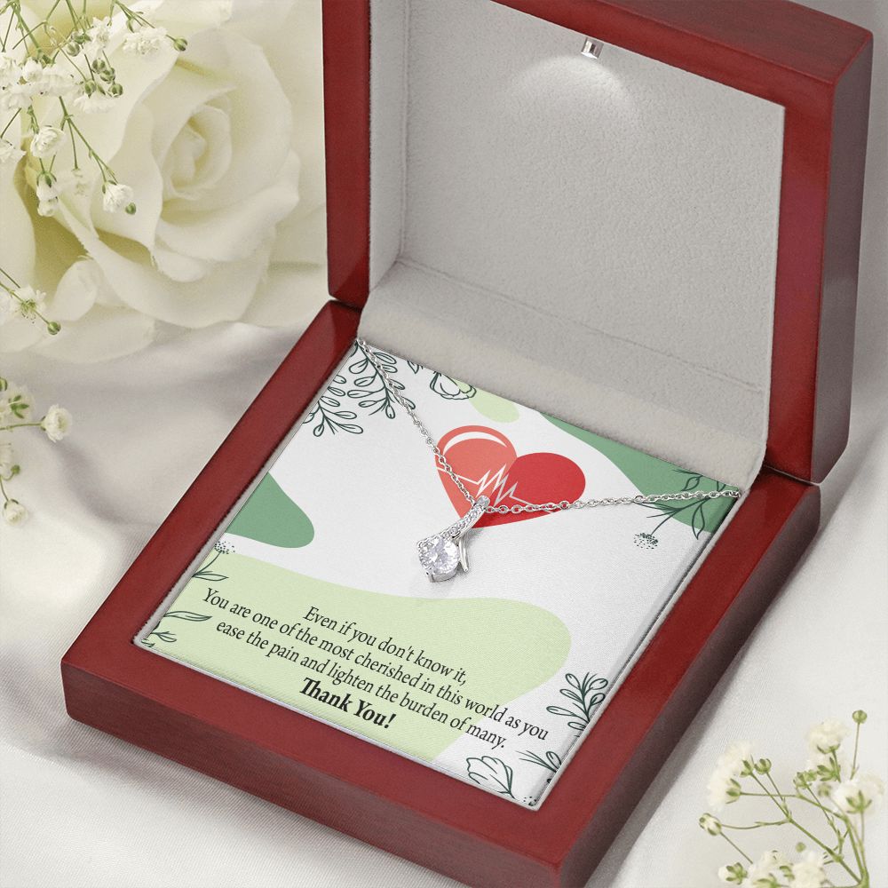 Thank You Necklace Medical Alluring Ribbon Necklace-Express Your Love Gifts