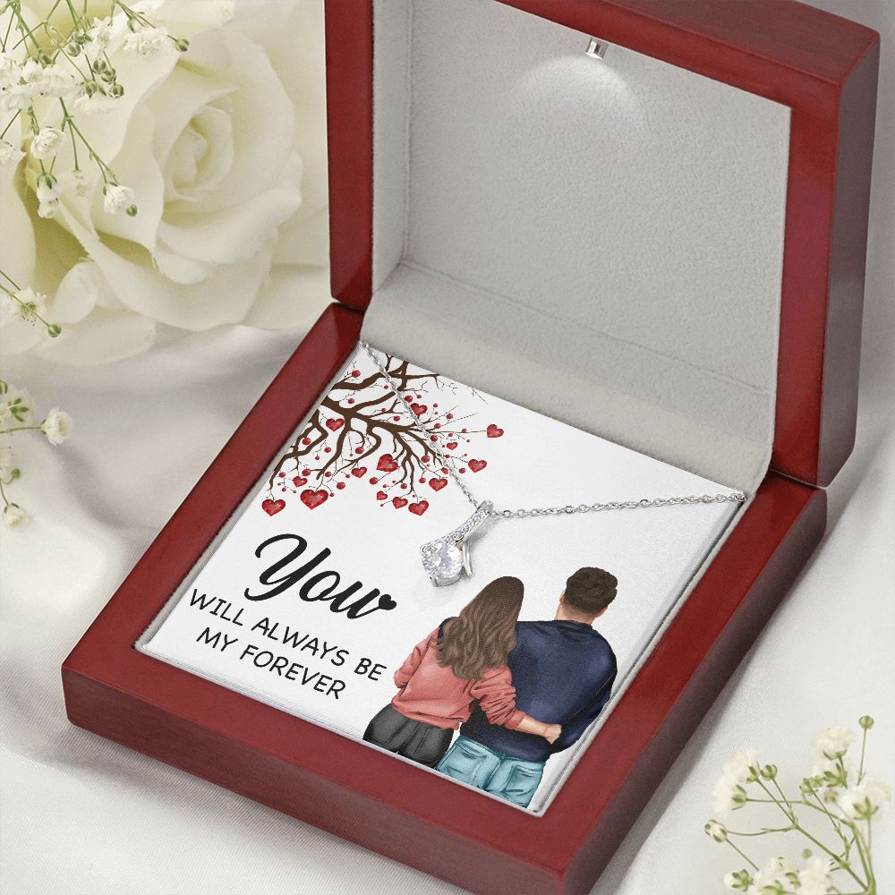 You WIll Always Be My Forever Alluring Ribbon Necklace-Express Your Love Gifts