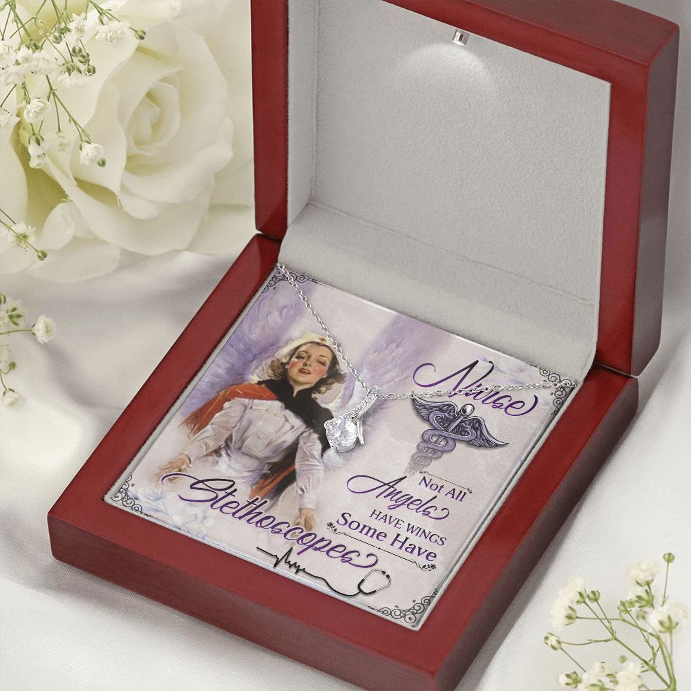 Not aAll Angels Have Wings Alluring Ribbon Necklace-Express Your Love Gifts