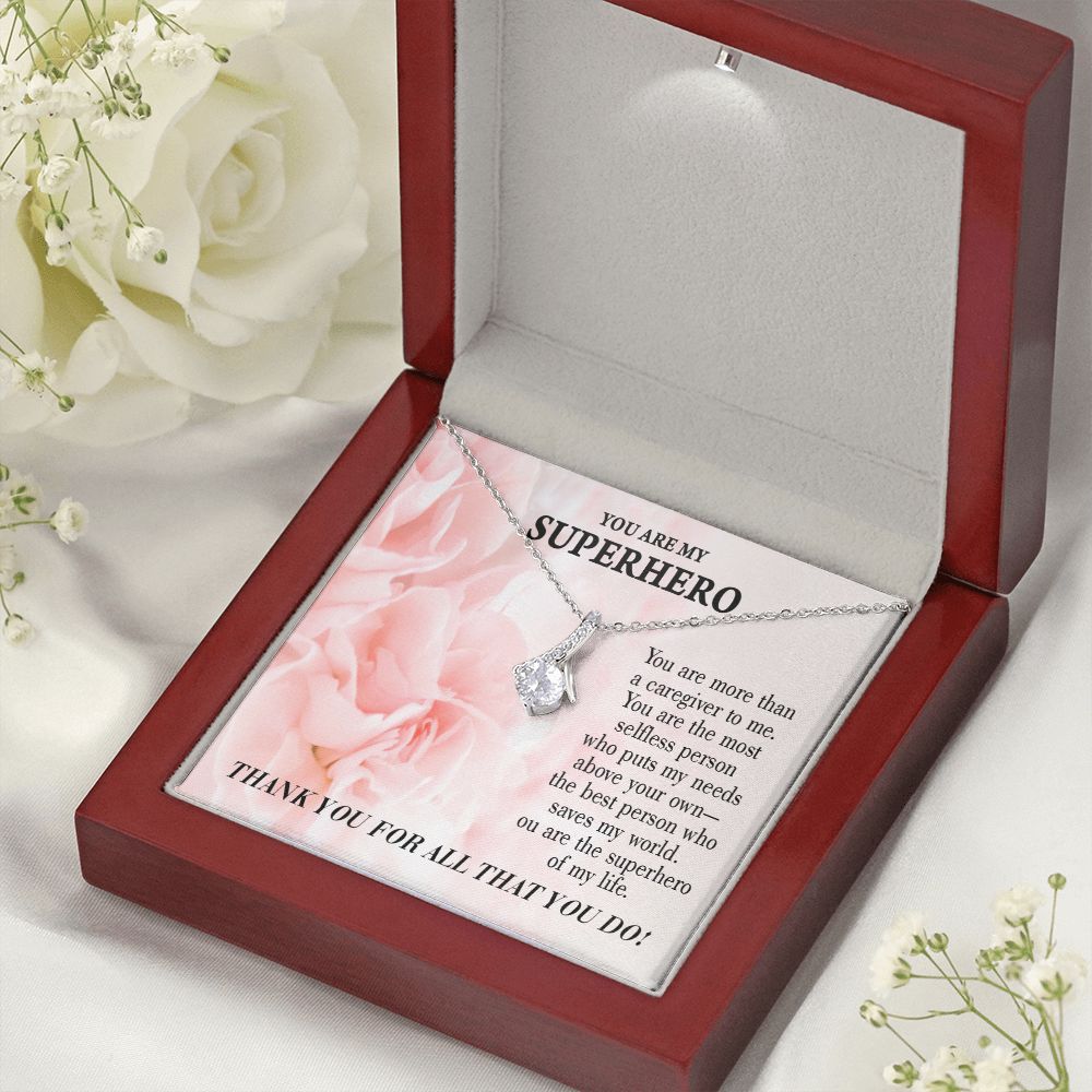 Touching Gift For Caregivers Alluring Ribbon Necklace-Express Your Love Gifts