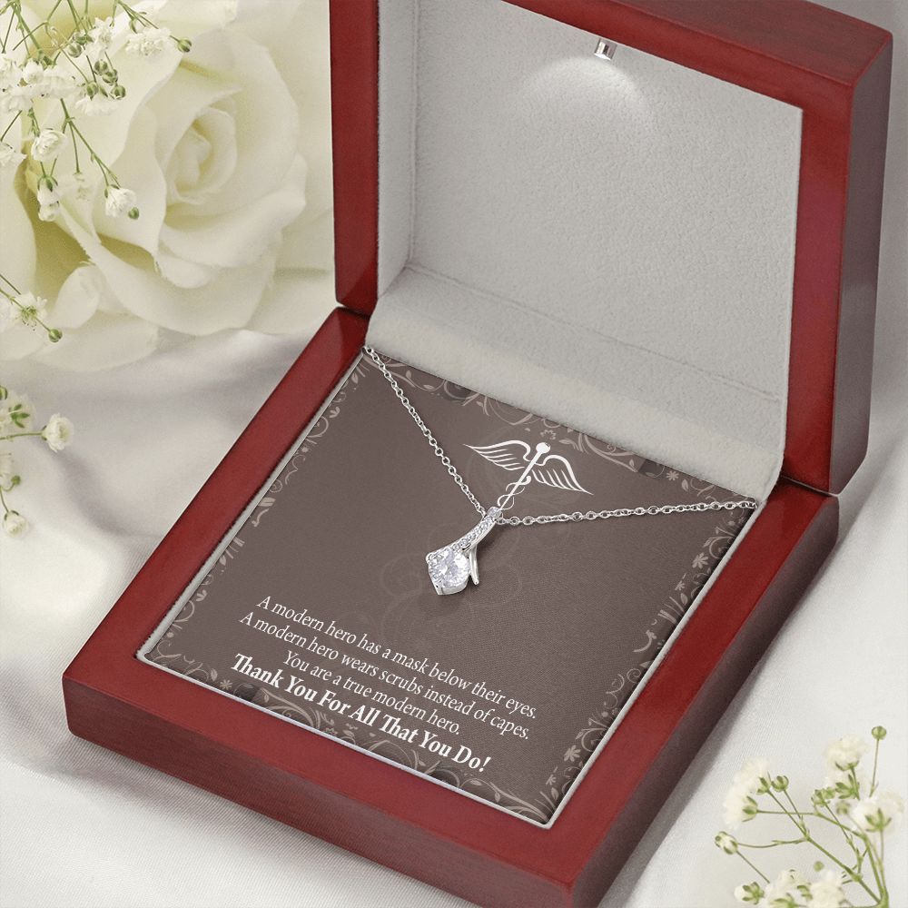Medical Hero Appreciation Alluring Ribbon Necklace-Express Your Love Gifts