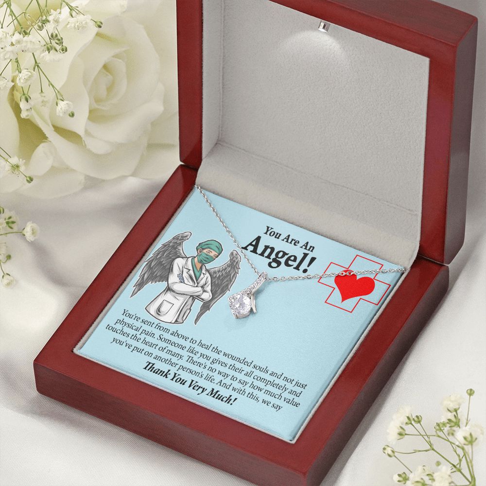 You Are an Angel Nurse Alluring Ribbon Necklace-Express Your Love Gifts