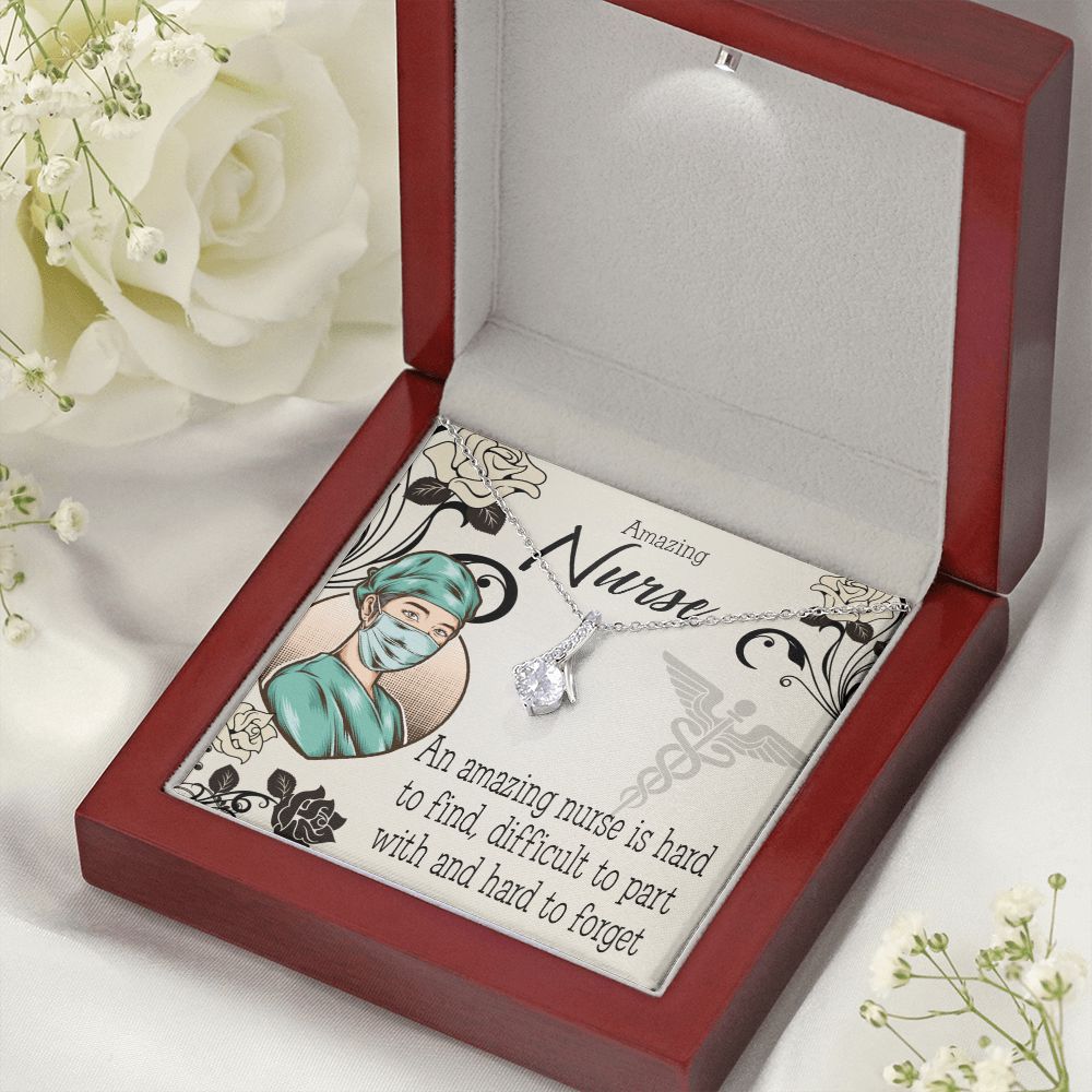 An Amazing Nurse Hard to Forget Alluring Ribbon Necklace-Express Your Love Gifts