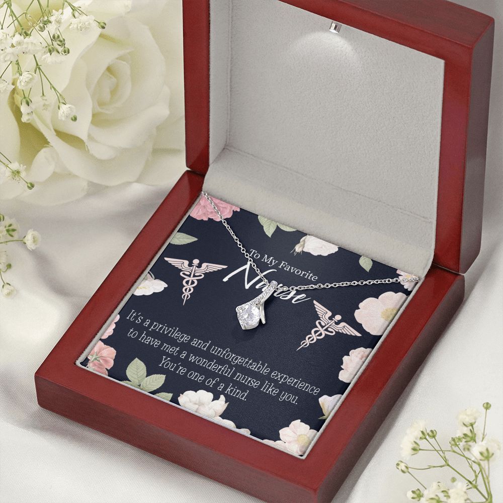 One of a Kind Nurse Alluring Ribbon Necklace-Express Your Love Gifts
